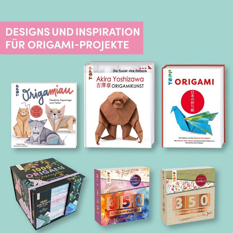Produktbild: OrigaMIAU. Niedliche Papiertiger zum Falten. Origamiblock mit Anleitungen.