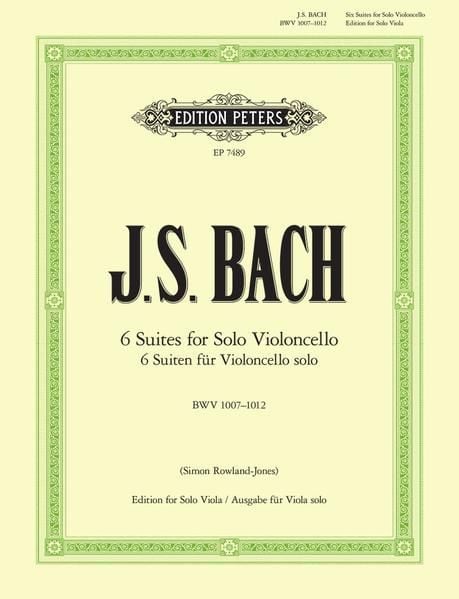 Produktbild: Suiten f&uuml;r Violoncello solo BWV 1007-1012 -&Uuml;bertragung f&uuml;r Viola solo-