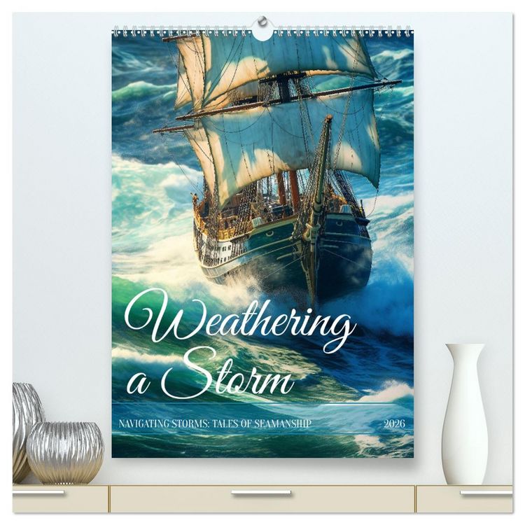 Produktbild: Weathering a Storm (High Quality Premium Wall Calendar 2026 DIN A2 portrait),CALVENDO 12 Month Wall Calendar