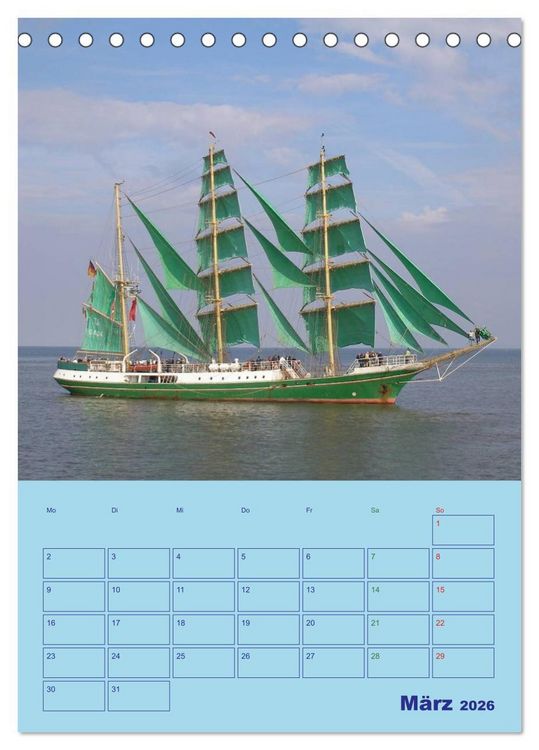 Produktbild: Seefahrer Romantik 2026 (Tischkalender 2026 DIN A5 hoch), CALVENDO Monatskalender