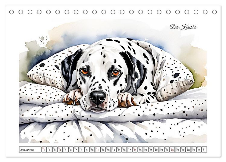 Produktbild: Hundetr&auml;ume (Tischkalender 2026 DIN A5 quer), CALVENDO Monatskalender