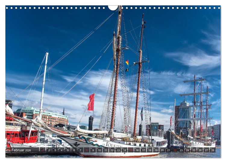 Produktbild: Hamburg - Ahoi zur gro&szlig;en Hafenrundfahrt (Wandkalender 2026 DIN A3 quer), CALVENDO Monatskalender