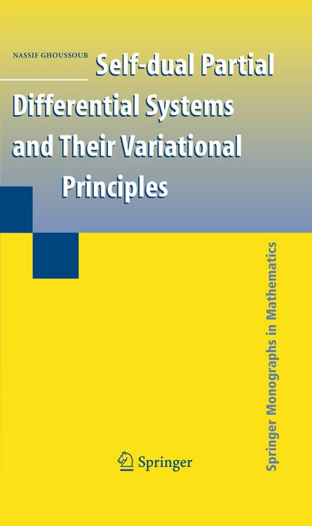 Produktbild: Self-dual Partial Differential Systems and Their Variational Principles