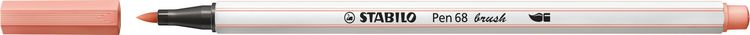 Produktbild: STABILO Premium-Filzstift mit Pinselspitze f&uuml;r variable Strichst&auml;rken -   Pen 68 brush - Einzelstift - apricot