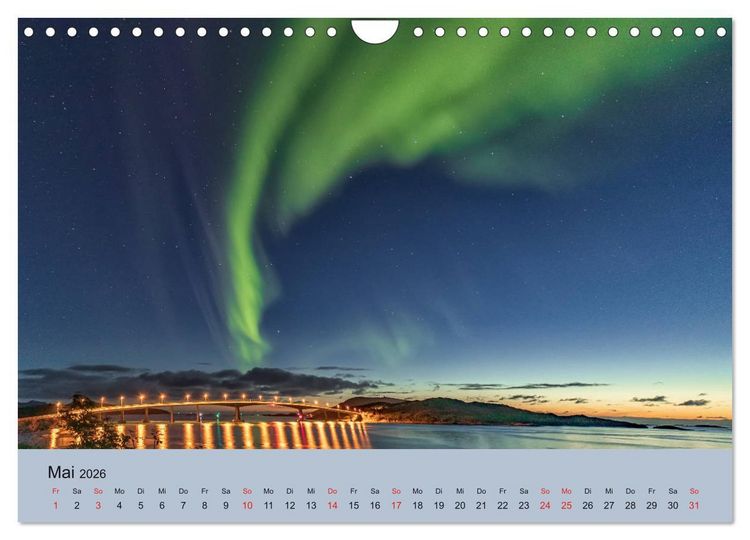 Produktbild: Norwegen - Mythos Nordlichter (Wandkalender 2026 DIN A4 quer), CALVENDO Monatskalender