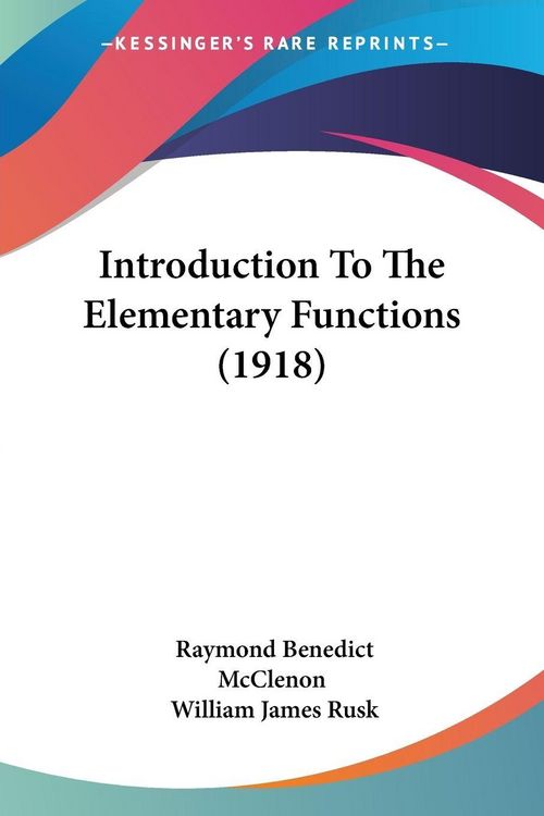 Produktbild: Introduction To The Elementary Functions (1918)