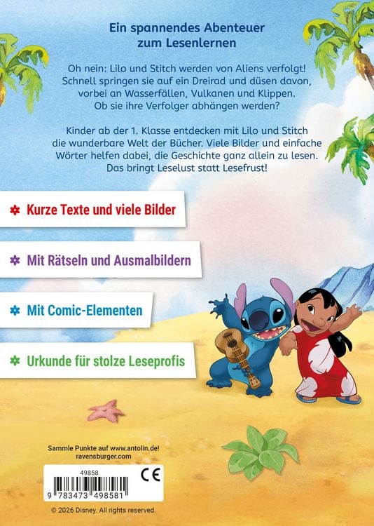 Produktbild: Disney Lilo & Stitch: Auf die Pl&auml;tze, fertig, Stitch! - Erstlesebuch zum Lesenlernen