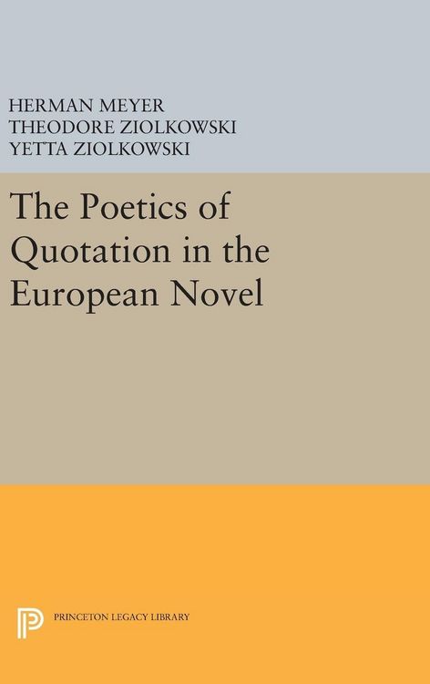 Produktbild: The Poetics of Quotation in the European Novel
