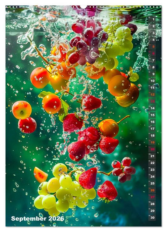 Produktbild: Fr&uuml;chtetraum - Jeden Monat eine fruchtige &Uuml;berraschung (Wandkalender 2026 DIN A2 hoch), CALVENDO Monatskalender