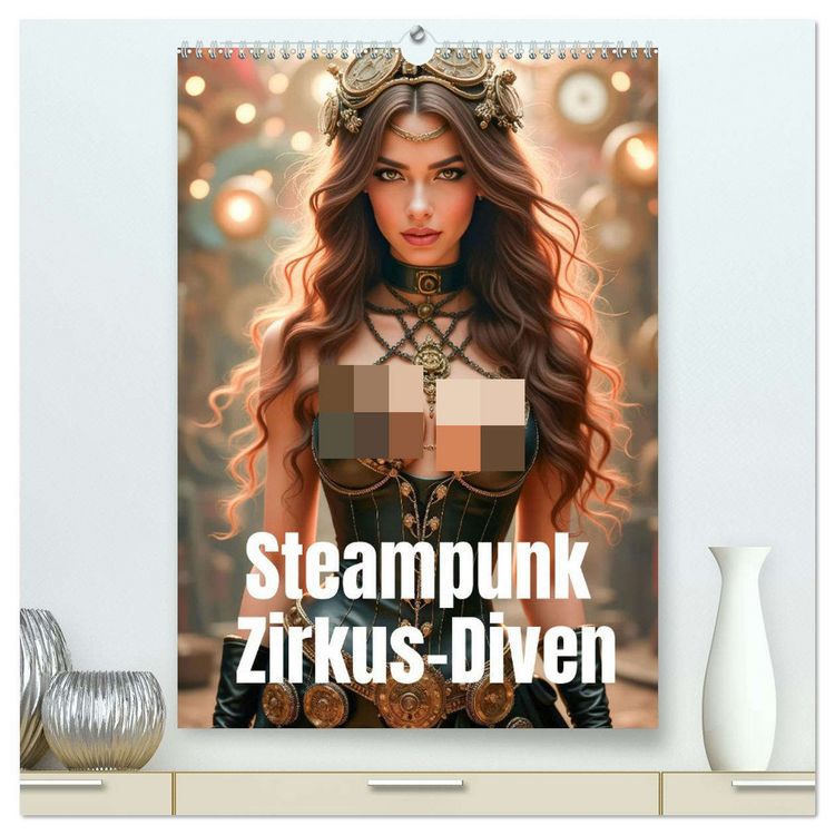 Produktbild: Steampunk Zirkus-Diven (hochwertiger Premium Wandkalender 2026 DIN A2 hoch), Kunstdruck in Hochglanz