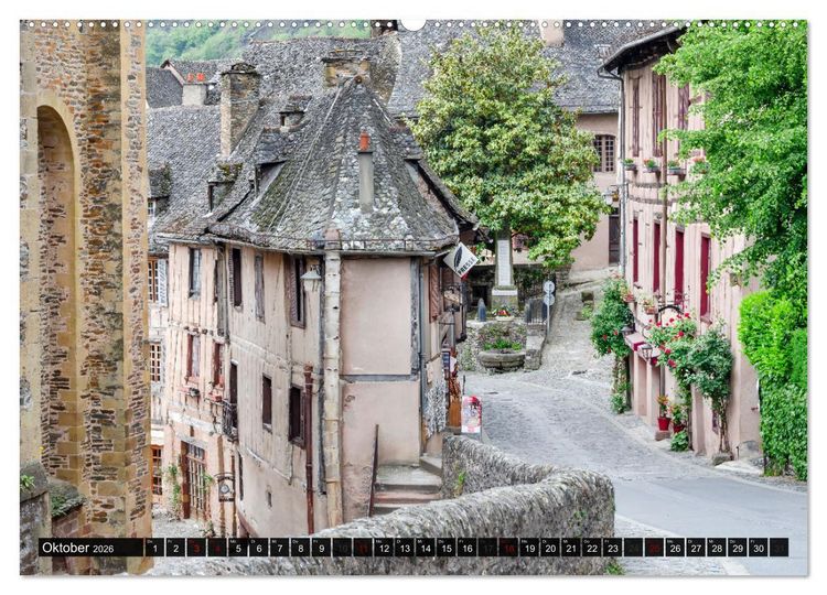 Produktbild: Conques ist eine wichtige Station am franz&ouml;sischen Jakobsweg (Wandkalender 2026 DIN A2 quer), CALVENDO Monatskalender