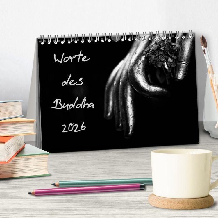 Produktbild: Worte des Buddha 2026 (Tischkalender 2026 DIN A5 quer), CALVENDO Monatskalender