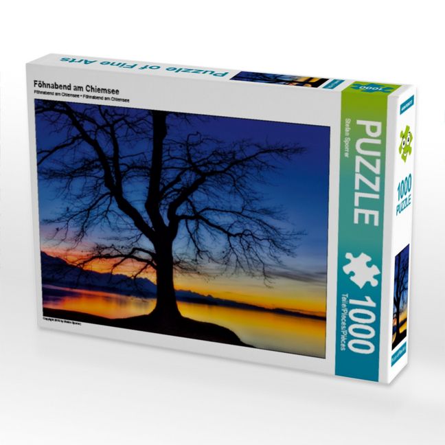 Produktbild: CALVENDO Puzzle F&ouml;hnabend am Chiemsee 1000 Teile Puzzle quer | 1000 Teile Lege-Gr&ouml;&szlig;e 64 &times; 48 cm Foto-Puzzle f&uuml;r gl&uuml;ckliche Stunden