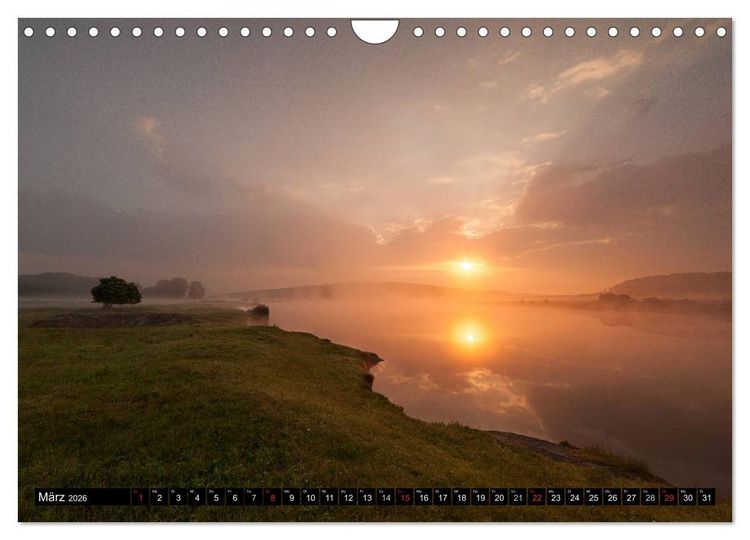 Produktbild: Lichtstimmungen Th&uuml;ringen - Eine Reise von Morgens bis Abends (Wandkalender 2026 DIN A4 quer), CALVENDO Monatskalender