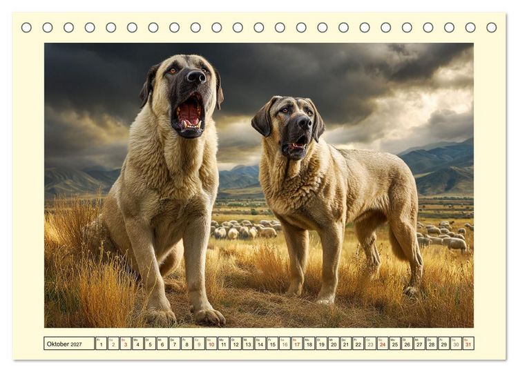 Produktbild: Kangal - Besch&uuml;tzer der Herde. Starke, selbstst&auml;ndige und furchtlose Hunde (Tischkalender 2027 DIN A5 quer), CALVENDO Monatskalender