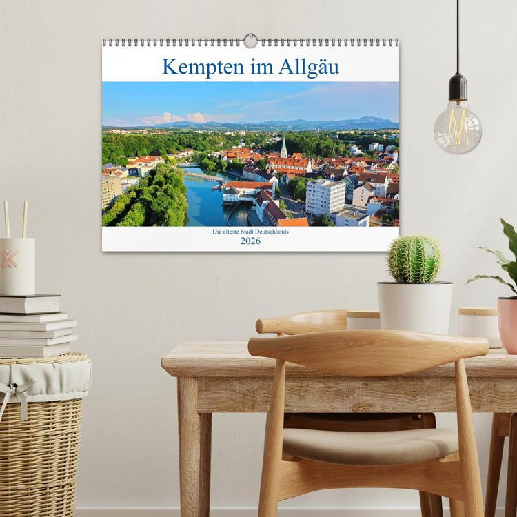Produktbild: Kempten im Allg&auml;u, die &auml;lteste Stadt Deutschlands (Wandkalender 2026 DIN A3 quer), CALVENDO Monatskalender