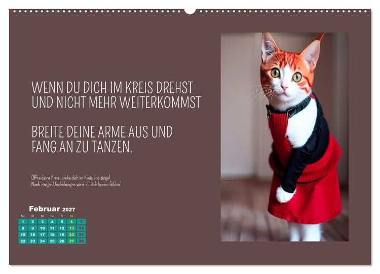 Produktbild: Tierisch motiviert (hochwertiger Premium Wandkalender 2027 DIN A2 quer), Kunstdruck in Hochglanz