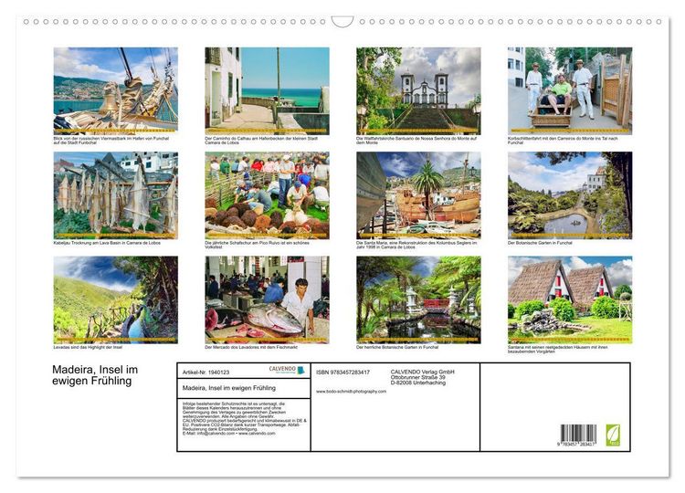Produktbild: Madeira, Insel im ewigen Fr&uuml;hling (Wandkalender 2026 DIN A2 quer), CALVENDO Monatskalender