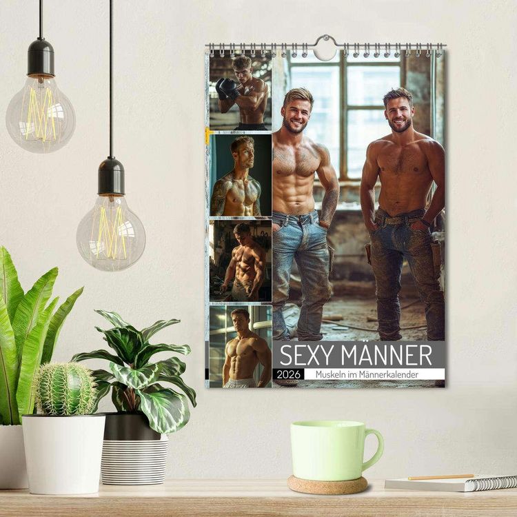 Produktbild: SEXY M&Auml;NNER - Muskeln im M&auml;nnerkalender (Wandkalender 2026 DIN A4 hoch), CALVENDO Monatskalender