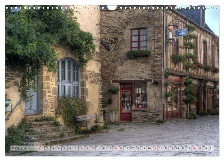 Produktbild: Rochefort-en-Terre, das Reiseziel in der Bretagne (Wandkalender 2026 DIN A3 quer), CALVENDO Monatskalender