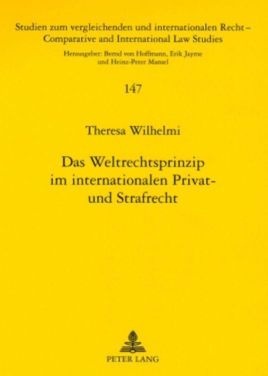 Produktbild: Das Weltrechtsprinzip im internationalen Privat- und Strafrecht