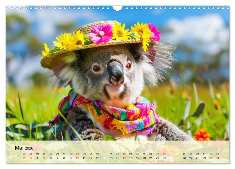 Produktbild: Koalas im Modefieber. Flauschig und Chic beim Fotoshooting (Wandkalender 2026 DIN A3 quer), CALVENDO Monatskalender