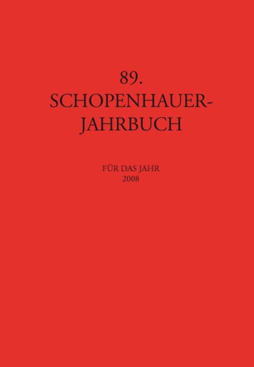 Produktbild: Schopenhauer-Jahrbuch