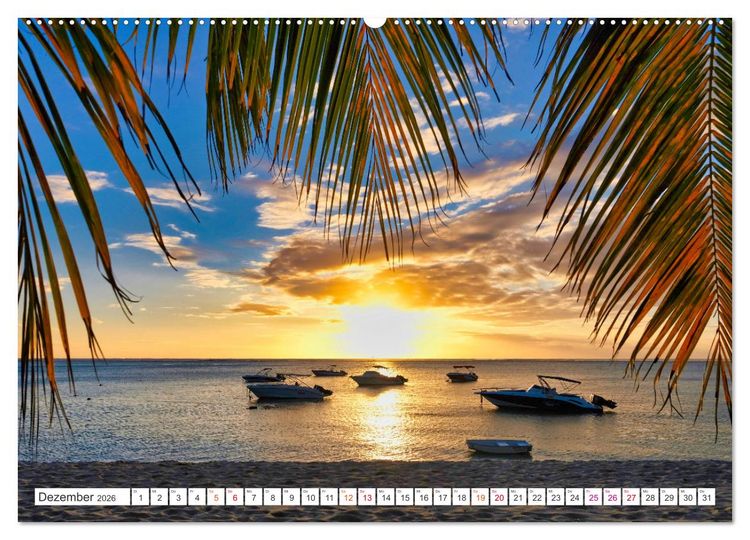 Produktbild: Mauritius - Sch&ouml;nheit im Indischen Ozean (hochwertiger Premium Wandkalender 2026 DIN A2 quer), Kunstdruck in Hochglanz