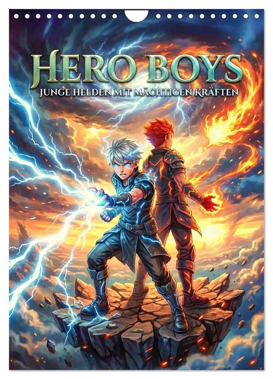 Produktbild: Hero Boys - Junge Helden mit m&auml;chtigen Kr&auml;ften (Wandkalender 2027 DIN A4 hoch), CALVENDO Monatskalender