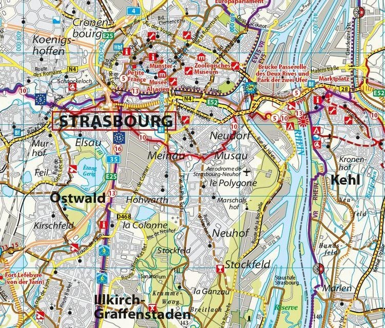 Produktbild: BVA ADFC Regionalkarte Elsass 1:75.000