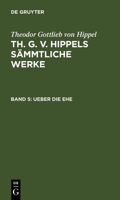 Produktbild: Ueber die Ehe