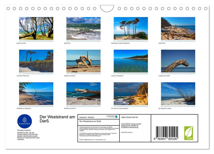 Produktbild: Der Weststrand am Dar&szlig; (Wandkalender 2026 DIN A4 quer), CALVENDO Monatskalender
