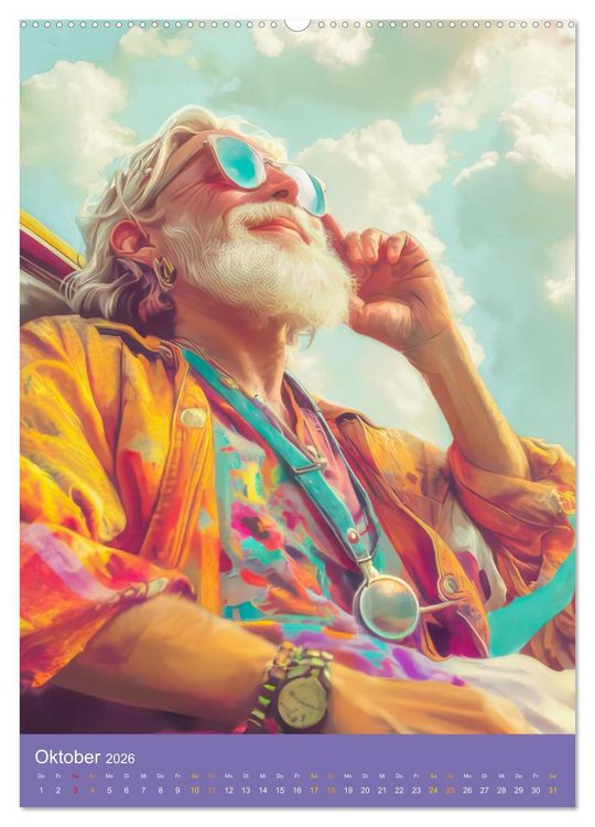 Produktbild: Hippiekinder - Hippiekultur (hochwertiger Premium Wandkalender 2026 DIN A2 hoch), Kunstdruck in Hochglanz