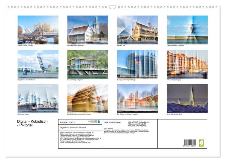 Produktbild: Digital - Kubistisch - Piktorial (Wandkalender 2026 DIN A2 quer), CALVENDO Monatskalender