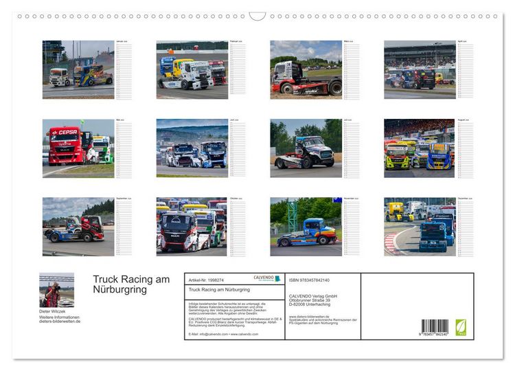 Produktbild: Truck Racing am N&uuml;rburgring (Wandkalender 2026 DIN A2 quer), CALVENDO Monatskalender