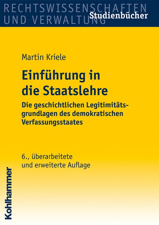 Produktbild: Einf&uuml;hrung in die Staatslehre
