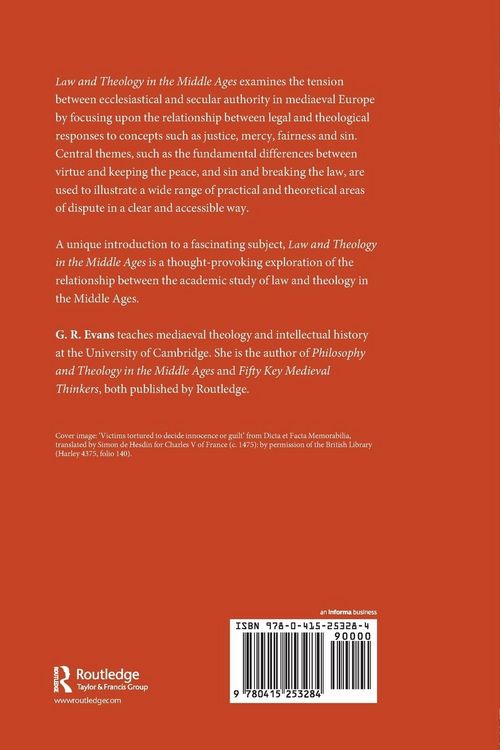 Produktbild: Law and Theology in the Middle Ages
