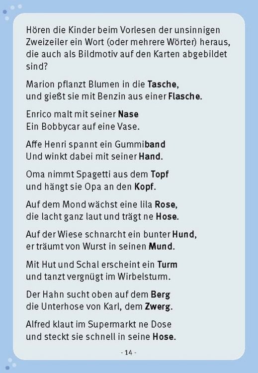 Produktbild: Hase und Nase, Hupe und Lupe