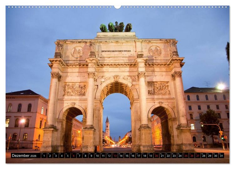 Produktbild: Landeshauptstadt M&uuml;nchen (hochwertiger Premium Wandkalender 2026 DIN A2 quer), Kunstdruck in Hochglanz