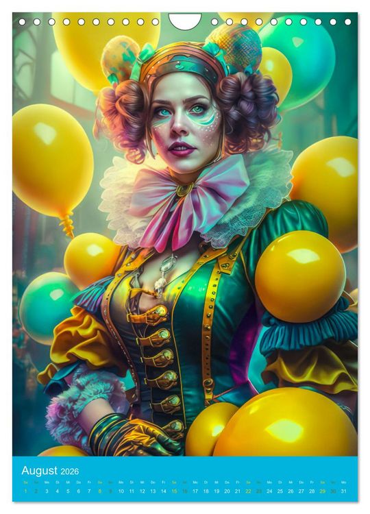Produktbild: Zirkuswelt mit Steampunk (Wandkalender 2026 DIN A4 hoch), CALVENDO Monatskalender
