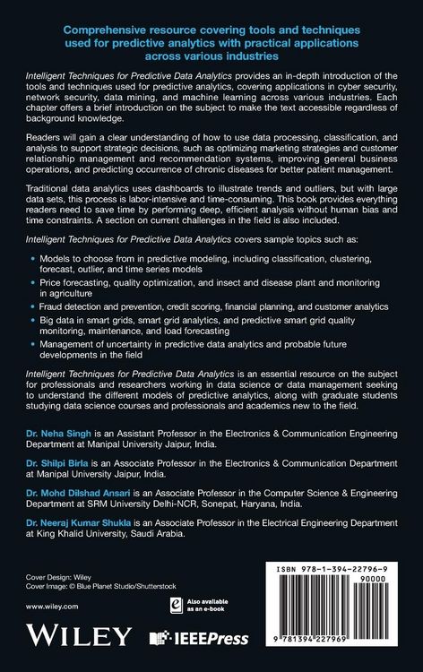 Produktbild: Intelligent Techniques for Predictive Data Analytics