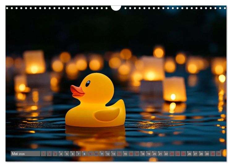 Produktbild: Gummienten auf Weltreise (Wandkalender 2026 DIN A3 quer), CALVENDO Monatskalender