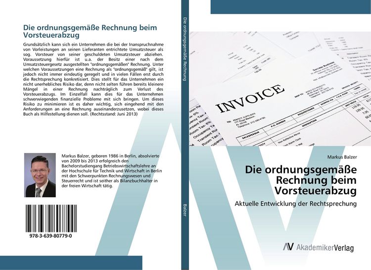 Produktbild: Die ordnungsgem&auml;&szlig;e Rechnung beim Vorsteuerabzug