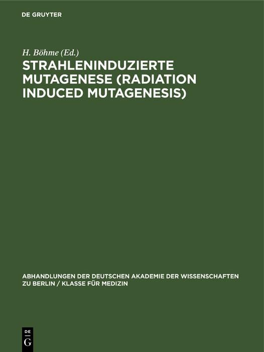 Produktbild: Strahleninduzierte Mutagenese (Radiation Induced Mutagenesis)
