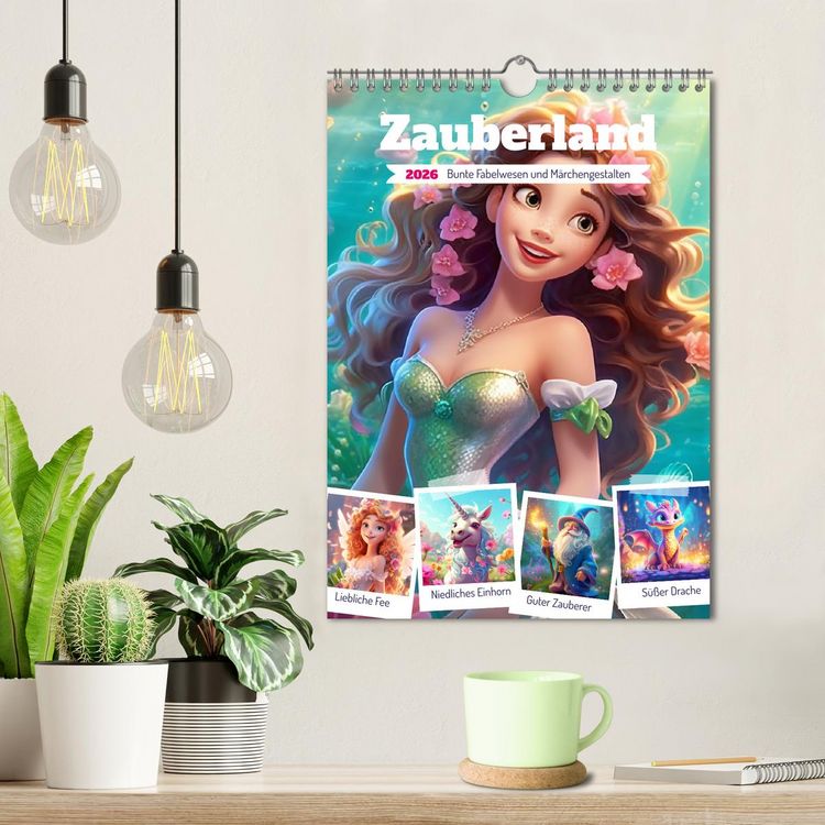 Produktbild: Zauberland. Bunte Fabelwesen und M&auml;rchengestalten (Wandkalender 2026 DIN A4 hoch), CALVENDO Monatskalender