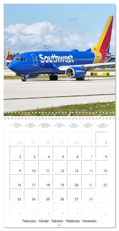 Produktbild: North American Airliners (Wall Calendar 2026 12 &times; 12 Inch) CALVENDO 12 Month Wall Calendar
