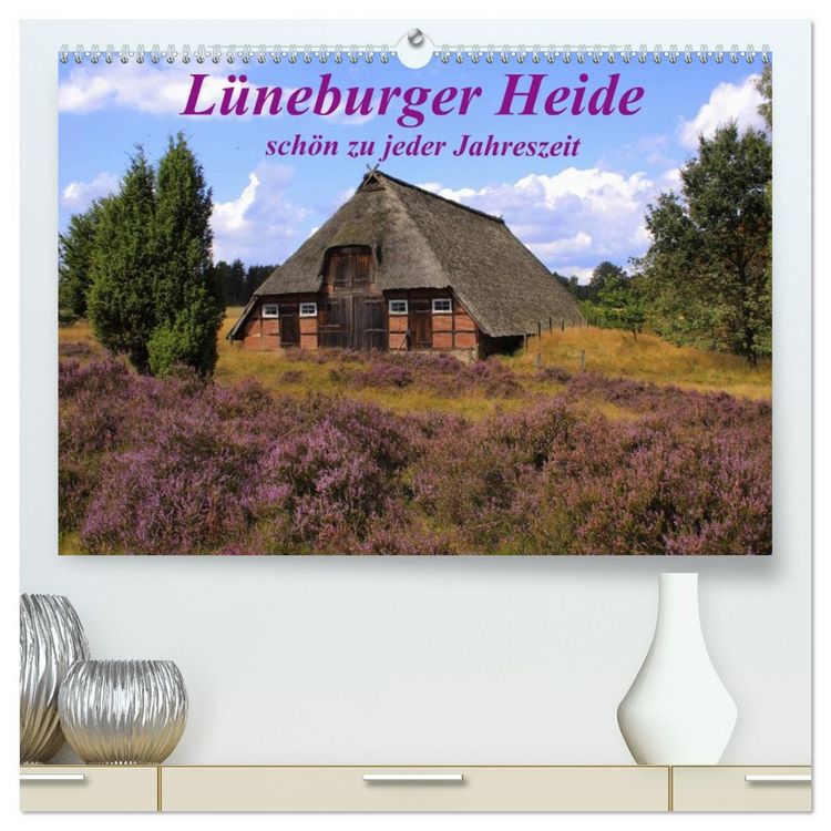 Produktbild: L&uuml;neburger Heide - sch&ouml;n zu jeder Jahreszeit (hochwertiger Premium Wandkalender 2026 DIN A2 quer), Kunstdruck in Hochglanz