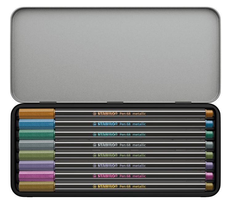 Produktbild: STABILO Filzstift Pen 68 metallic - 8 St&uuml;ck