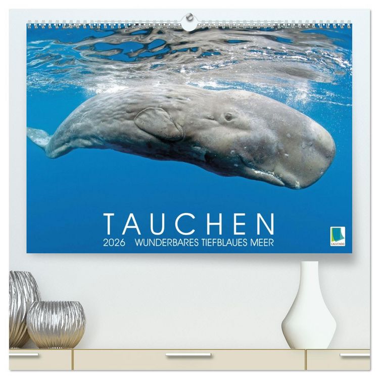 Produktbild: Tauchen: Wunderbares tiefblaues Meer (hochwertiger Premium Wandkalender 2026 DIN A2 quer), Kunstdruck in Hochglanz