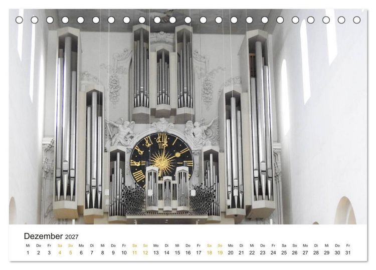 Produktbild: Fantastische Welt der Orgeln (Tischkalender 2027 DIN A5 quer), CALVENDO Monatskalender